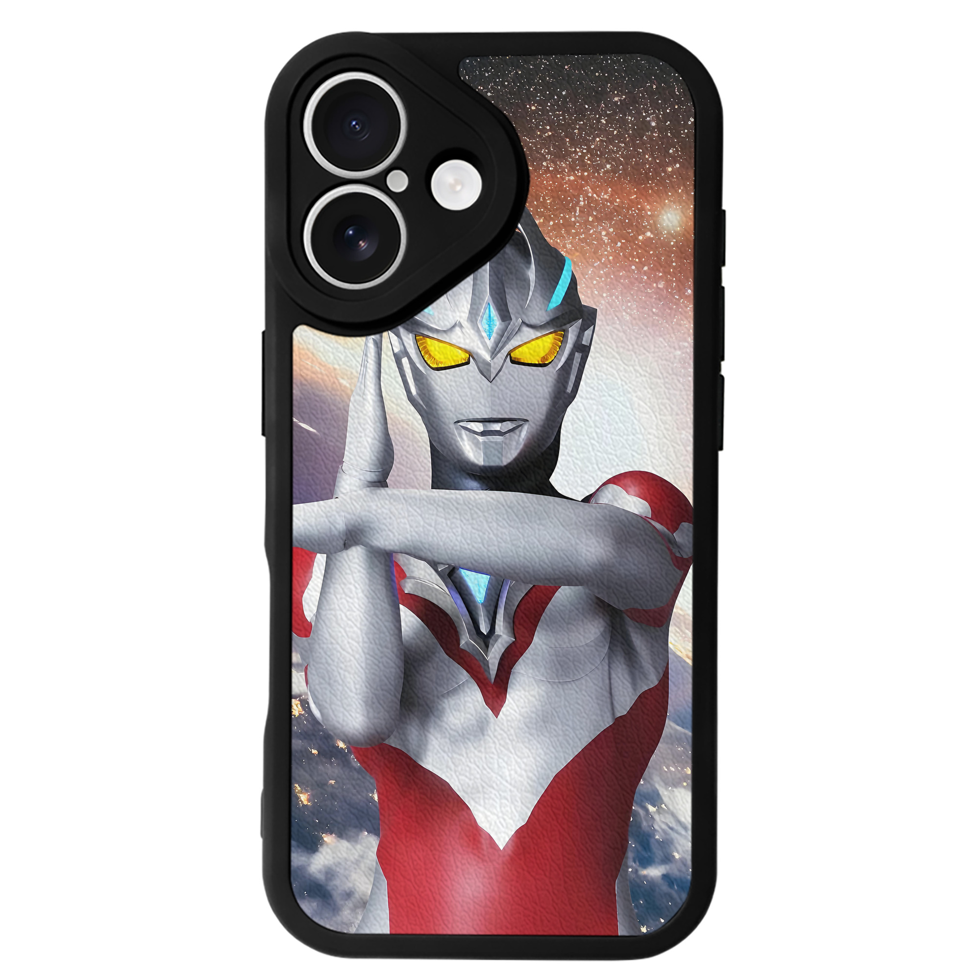 （画像用） ウルトラマン Ultraman 【iPhone 16シリーズ対応】シリコンスマホケース（レザー調） 材質：シリコン